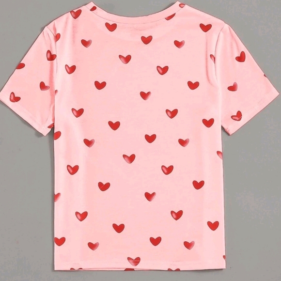 PLUS SIZE PINK HEART TEE - Picture 2 of 4